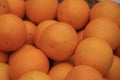 Fresh orange closeup in market Royalty Free Stock Photo
