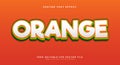 Fresh Orange 3D editable text effect Template Royalty Free Stock Photo