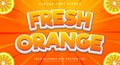 Fresh Orange editable text effect Template Royalty Free Stock Photo