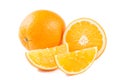 Fresh orange fruit and his segments Royalty Free Stock Photo