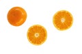 Fresh orange fruit slice isolated on white background Royalty Free Stock Photo
