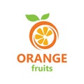 Fresh Orange Fruit, Slice of Lemon Lime Grapefruit Citrus with swirl letter initial O logo design inspiration Royalty Free Stock Photo