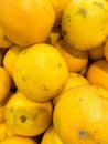 Top view of orange, Oranges in the supermarket Royalty Free Stock Photo