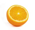 Fresh orange half isolated on white background Royalty Free Stock Photo