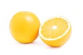 Fresh orange half isolated on white background Royalty Free Stock Photo