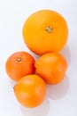 Fresh orange halved to show the pulp Royalty Free Stock Photo