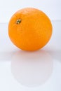 Fresh orange halved to show the pulp Royalty Free Stock Photo