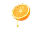 Fresh Orange juice dripping