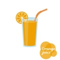 fresh orange juice in glass Royalty Free Stock Photo