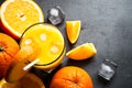 Fresh orange juice and orange Royalty Free Stock Photo