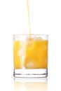 Fresh orange juice pouring Royalty Free Stock Photo