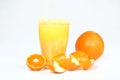 Fresh orange juice splashing. Royalty Free Stock Photo