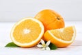 Fresh orange oranges fruit fruits on a wooden board