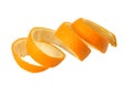 fresh orange peel isolated on white background Royalty Free Stock Photo