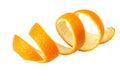 fresh orange peel isolated on white background Royalty Free Stock Photo