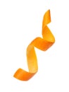 Fresh orange peel on white background.