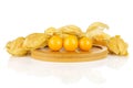 Fresh orange physalis isolated on white Royalty Free Stock Photo