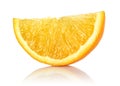 Fresh Orange slice isolated on white Royalty Free Stock Photo
