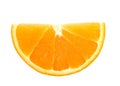 Fresh orange slice isolated on white Royalty Free Stock Photo