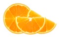 Fresh orange slice isolated on white Royalty Free Stock Photo
