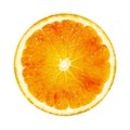 Fresh orange slice isolated on white background. One piece of bright citrus fruit Royalty Free Stock Photo