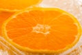 Fresh orange slice in water Royalty Free Stock Photo