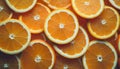 Fresh orange slices background. Healthy and tasty fruit. Juicy citrus. Natural product Royalty Free Stock Photo