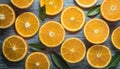 Fresh orange slices background. Healthy and tasty fruit. Juicy citrus. Natural product Royalty Free Stock Photo