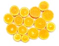 Fresh Orange slices on white background Royalty Free Stock Photo