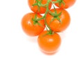 Fresh orange tomatoes isolated on white background Royalty Free Stock Photo