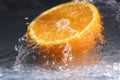 Fresh orange , water splash Royalty Free Stock Photo