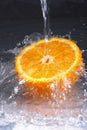 Fresh orange , water splash Royalty Free Stock Photo