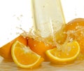 Fresh orange , water splash Royalty Free Stock Photo