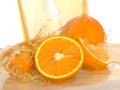 Fresh orange , water splash Royalty Free Stock Photo