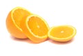 Fresh orange on white