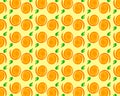 Fresh oranges background, hand drawn icons, Doodle wallpaper vector, Colorful seamless pattern with fresh fruits collection Royalty Free Stock Photo