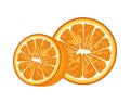 Fresh oranges citrus fruits icons