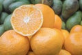 Fresh oranges on the market Royalty Free Stock Photo