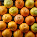 Fresh oranges ready to buy in supermarket, healthy snack Royalty Free Stock Photo