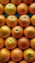 Fresh oranges ready to buy in supermarket, healthy snack Royalty Free Stock Photo