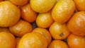 Fresh oranges in supermarket for sale, pile of orange in market for texture.. Royalty Free Stock Photo