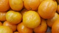 Fresh oranges in supermarket for sale, pile of orange in market for texture Royalty Free Stock Photo