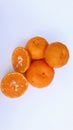 fresh oranges white background. orange fruit. orange slices, vitamin c. Royalty Free Stock Photo