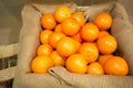 Fresh oranges in a wooden crate Royalty Free Stock Photo