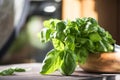 Fresh organic basil Royalty Free Stock Photo