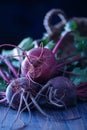 Fresh organic beet, beetroot with basket. Close view 2 Royalty Free Stock Photo