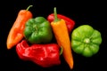 Fresh organic bell peppers capsicum Royalty Free Stock Photo