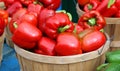 Fresh organic bell peppers capsicum Royalty Free Stock Photo