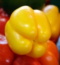 Fresh organic bell peppers capsicum Royalty Free Stock Photo