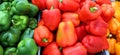 Fresh organic bell peppers capsicum Royalty Free Stock Photo
